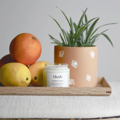 Hush Peppermint Orange Essential Oil Candle 4oz