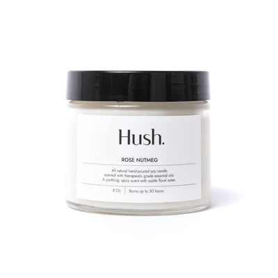 Hush Rose Nutmeg Essential Oil Candle 4oz