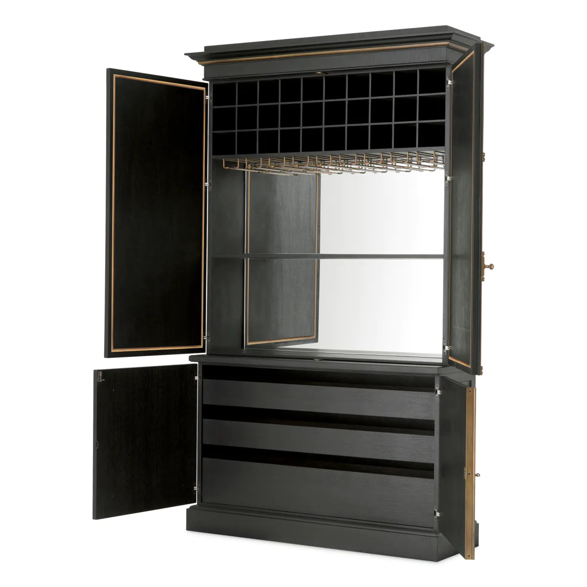 Bar cabinet Kellam - Black finish