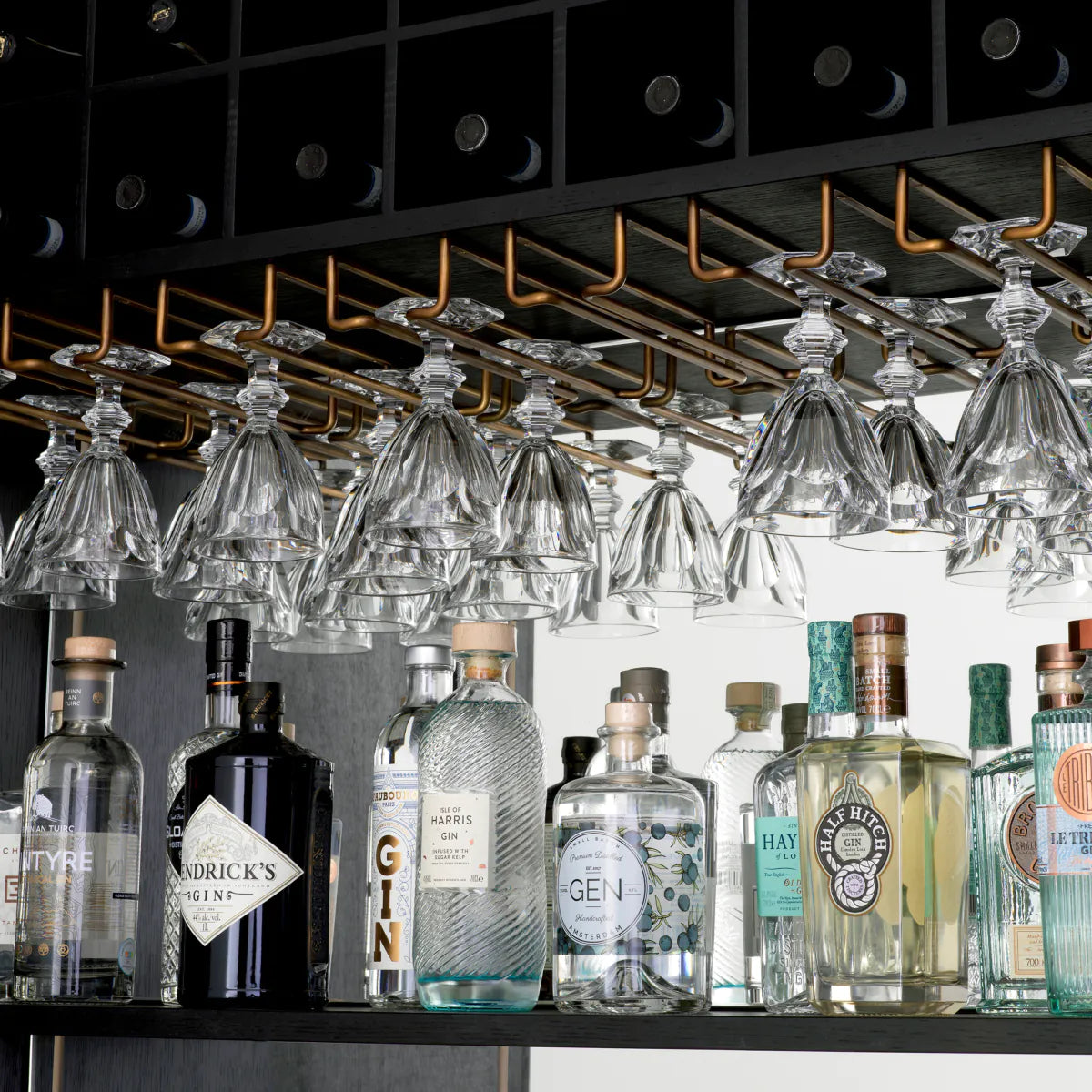 Bar cabinet Kellam - Black finish