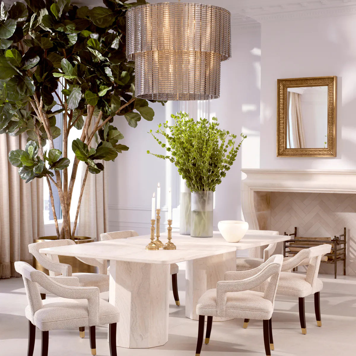 Chandelier Imperial Double - Brushed Brass Finish