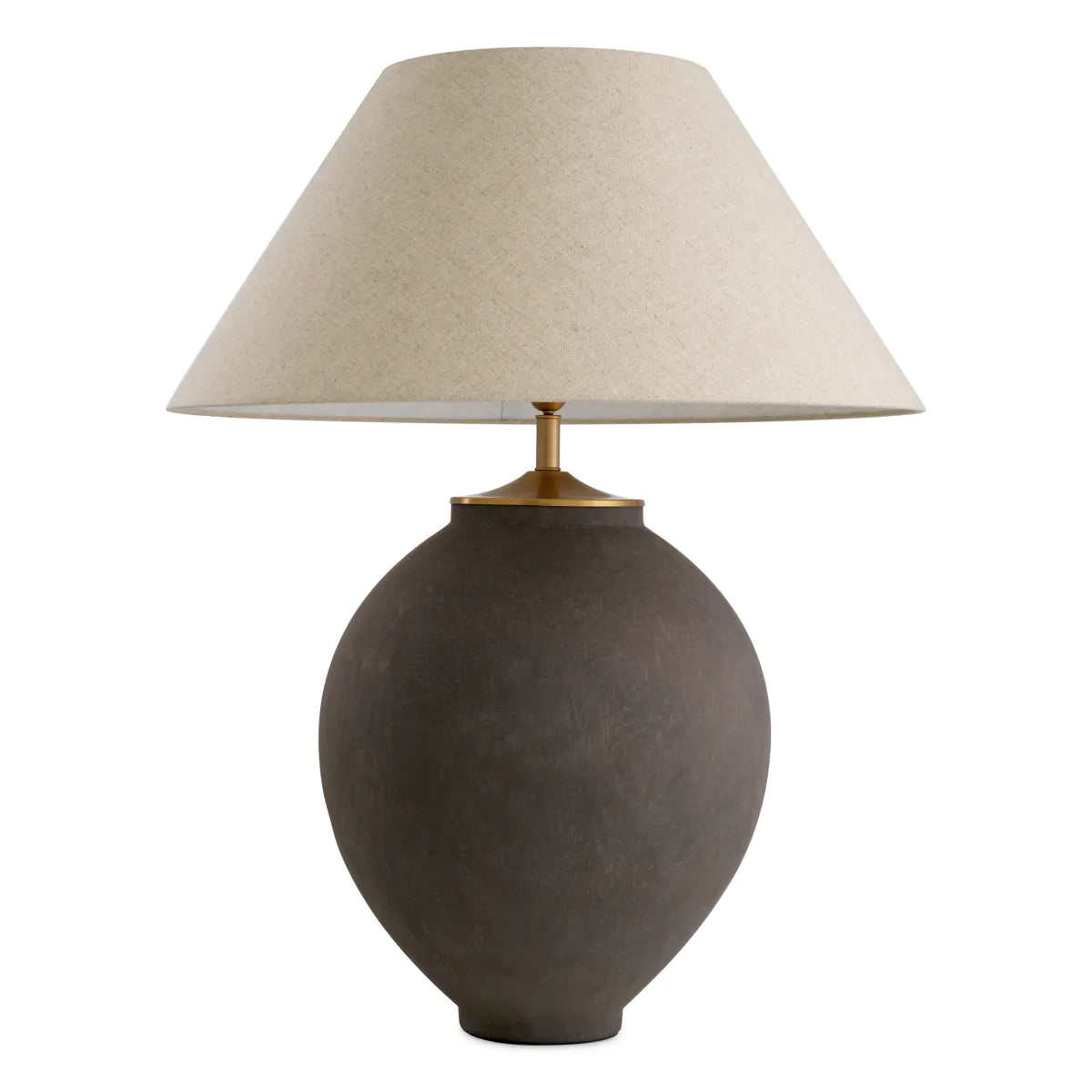 Table Lamp Moon Jar - Taupe Finish