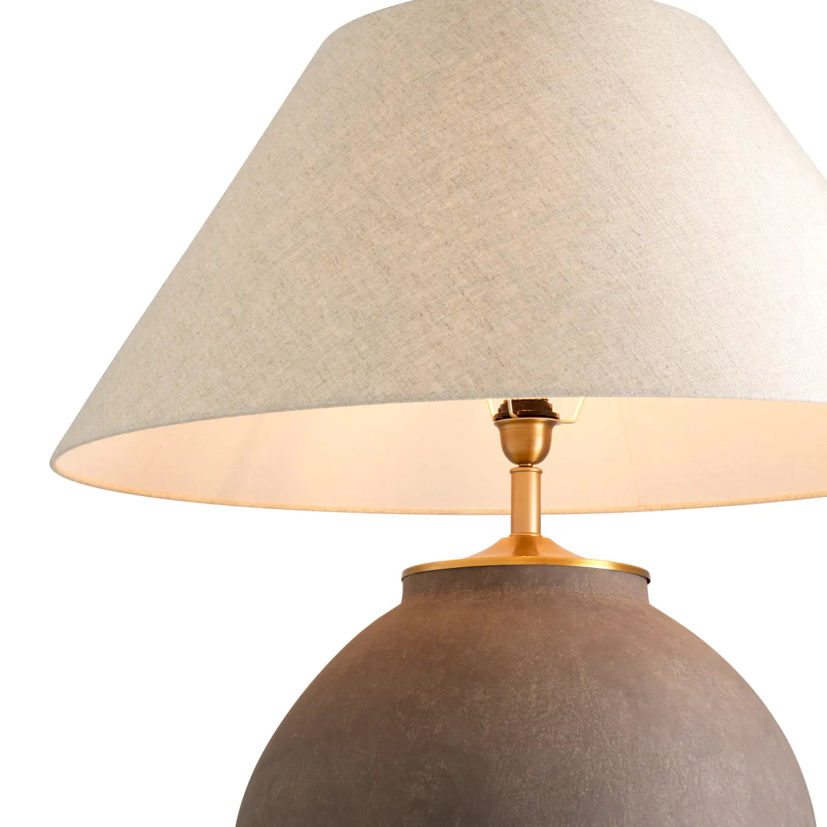 Table Lamp Moon Jar - Taupe Finish