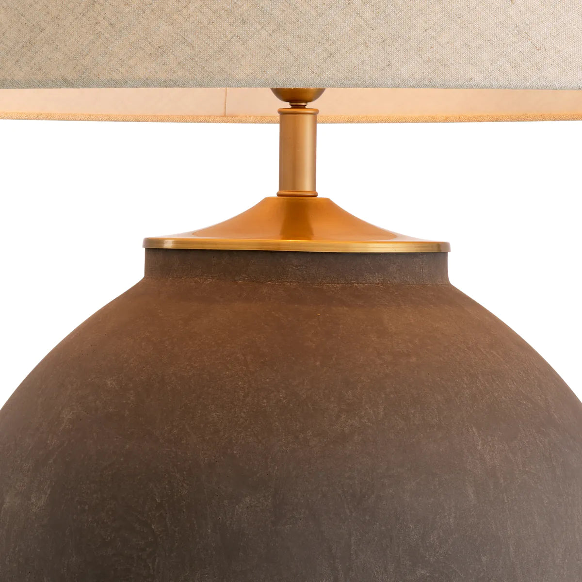 Table Lamp Moon Jar - Taupe Finish