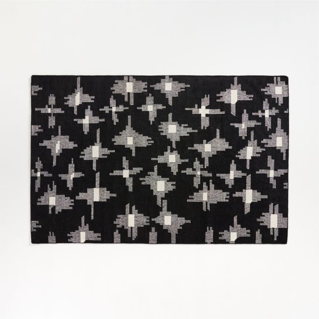 Ullio Ikat Black In/Outdoor 6X9 Rug (Display Piece)