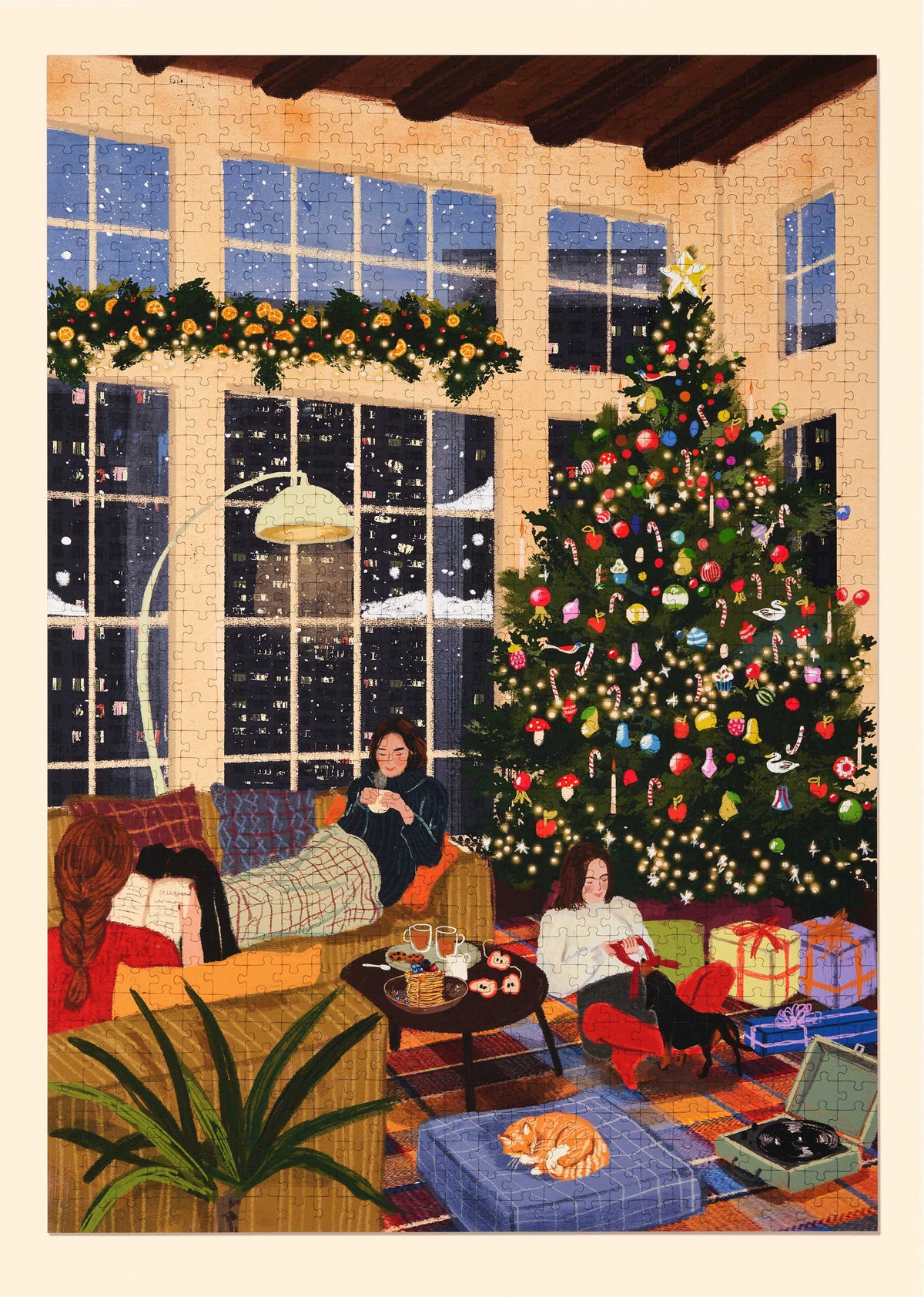 Christmas in the City Puzzle by Lida Ziruffo - 1000 pieces