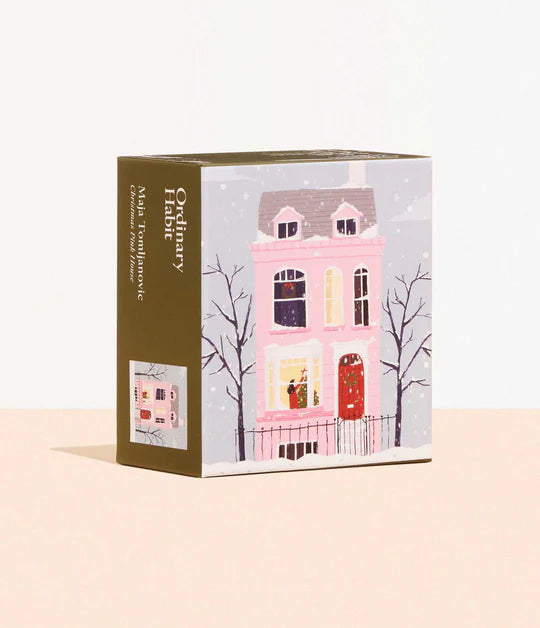 Christmas Pink House Puzzle by Maja Tomljanovic - 100 pieces