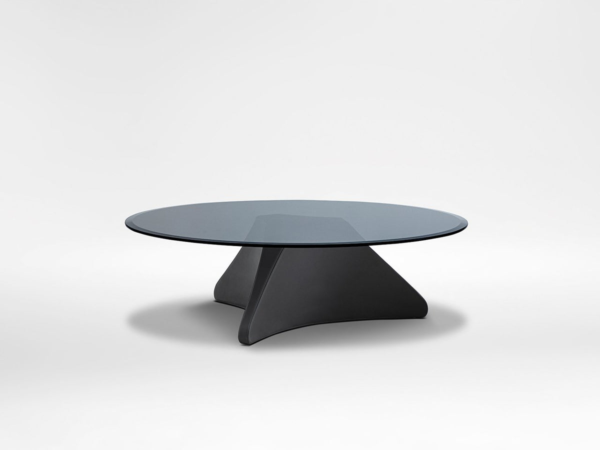 Spin Coffee Table - Black Gold Marble + Black Steel Base