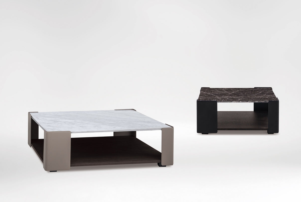 Rubix Coffee Table - Carrara Marble + Grey Oak + FU-03